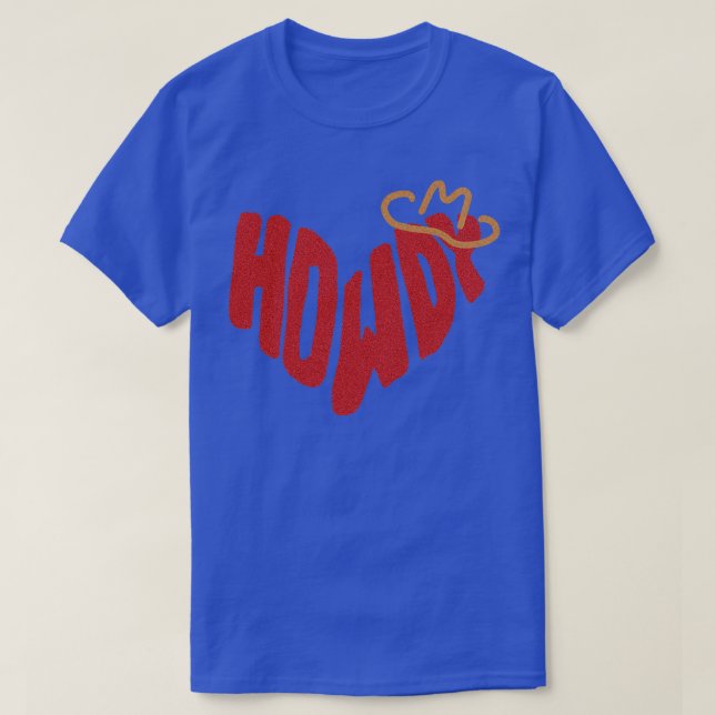 Howdy Heart TShirt T Shirt (Design framsida)