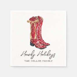 Howdy Helgdagars Cowgirl Pappersservett