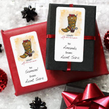 Howdy Helgdagars jul Ljus CowboyBoot Gift