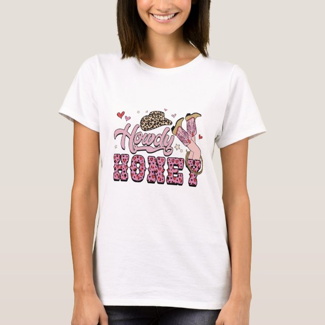 Howdy Honung Womens T Shirt (Framsida)