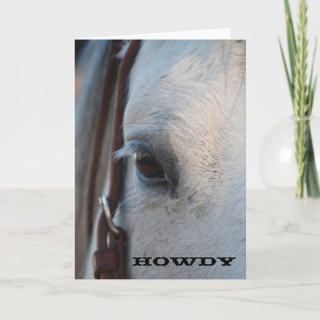 Howdy Horse Greeting Card Kort (Framsida)
