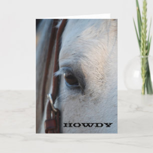 Howdy Horse Greeting Card Kort