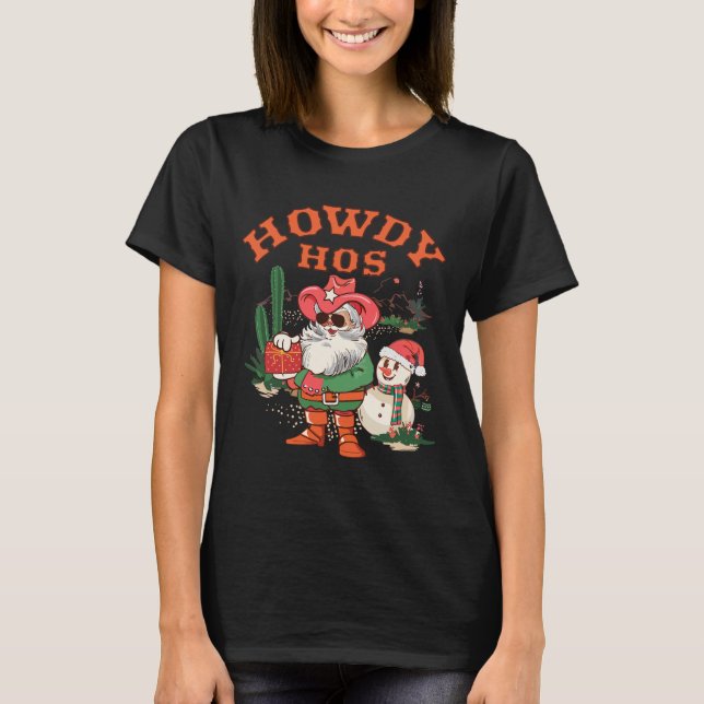 Howdy Host Funny juljul T Shirt (Framsida)