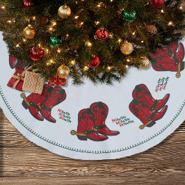 HOwdy HOwdy HOwdy jul Cowboy Boots Julgransmatta Borstad Polyester