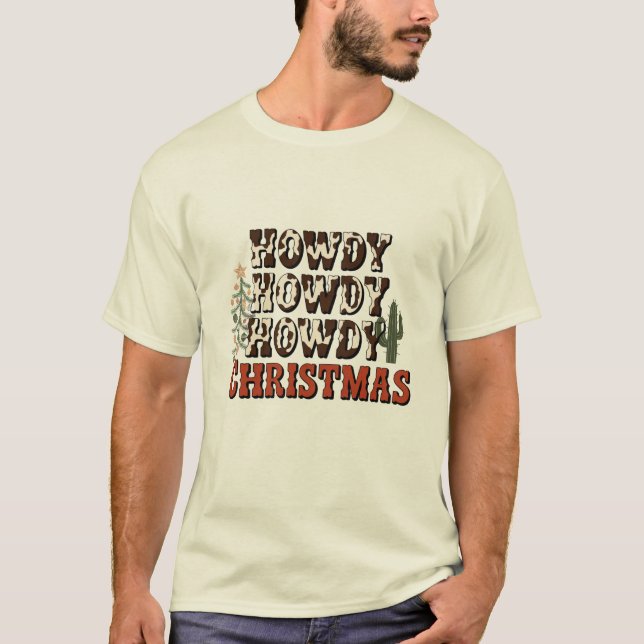Howdy Howdy Howdy julfamiljen Julafton Party Gift T Shirt (Framsida)