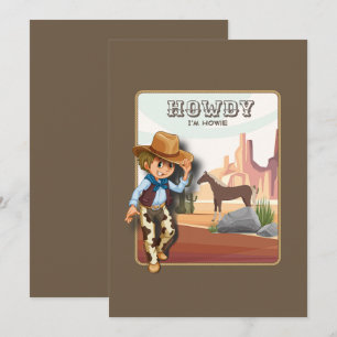 Howdy howies första födelsedag - inbjudan till dju