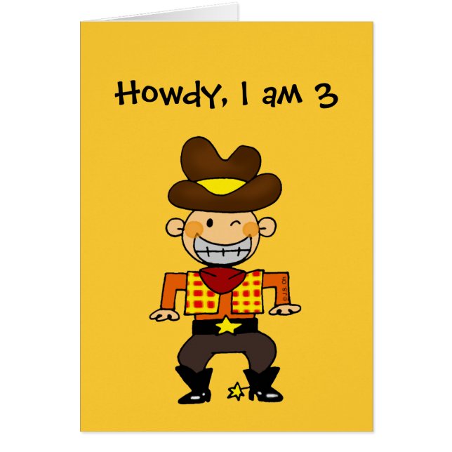 Howdy I-förmiddag 3 Hälsningskort (Framsidan)