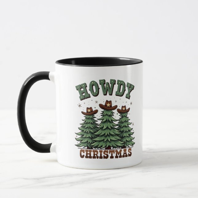 Howdy jul Cactus Westernare Julafton Mugg (Vänster)