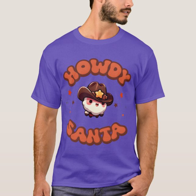 Howdy jul Howdy Santa Funny Julpojke T Shirt (Framsida)
