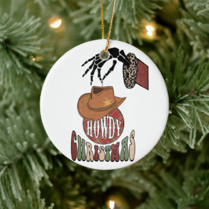 Howdy jul julgransprydnad keramik