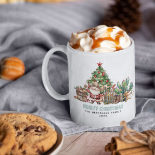 Howdy jul Roligt Western Monogram-Helgdag Kaffemugg