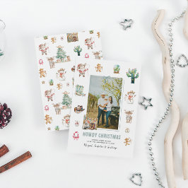 Howdy jul | Roligt Westernt julfoto Julkort