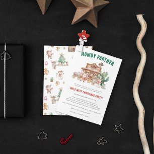 Howdy jul   Western Julfest för roligt Inbjudningar