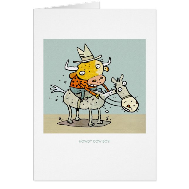 Howdy Ko-Pojke! Hälsningskort (Framsidan)