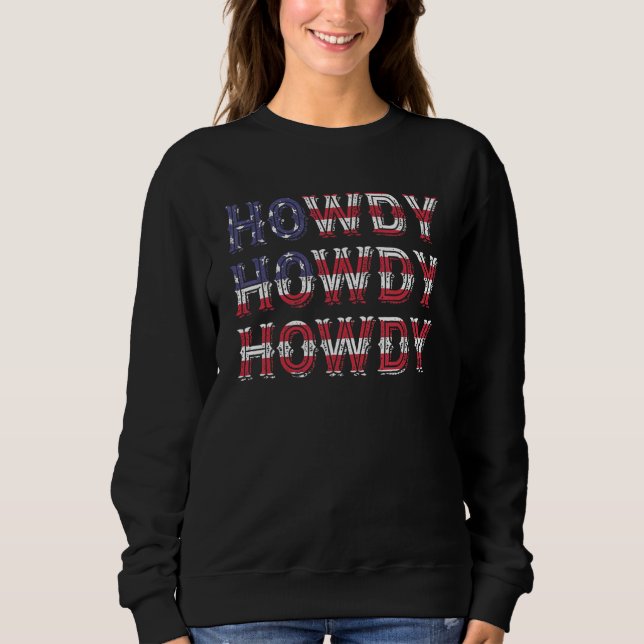 Howdy Land Southern Rodeo T Shirt (Framsida)