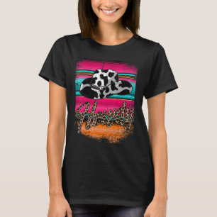HOWDY Land Southern Western Serape Leopard Cow T Shirt