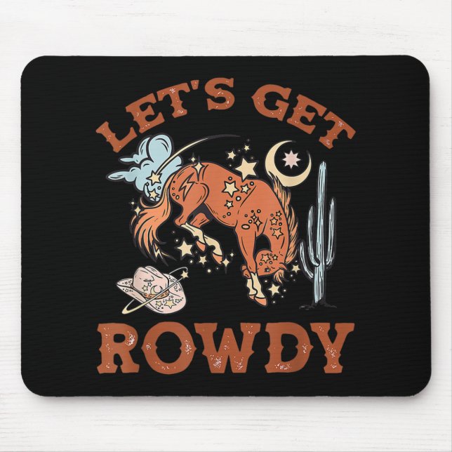 Howdy Låt oss Rowdy Cowgirl Bachelorette Bride P Musmatta (Framsidan)