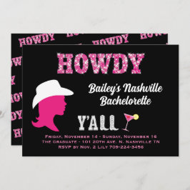 Howdy Nashville Bachelorette-inbjudan Inbjudningar