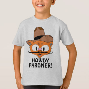 HOWDY PARDNER! (Howdy Partner) Cowboy Cat T Shirt