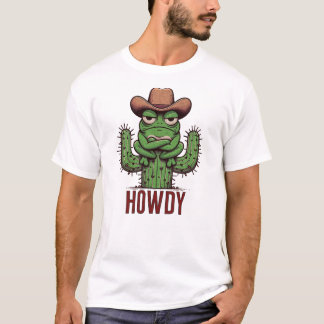 Howdy Partner! Amusing Western-Stil Frog Cowboy T Shirt