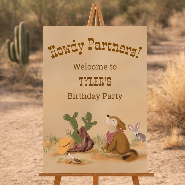 Howdy Partners Wild West Welcome Sign Poster (Skapare uppladdad)