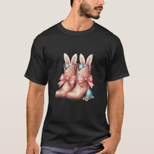 Howdy Påsk Western Påskhare CowboyBoots Coq T Shirt