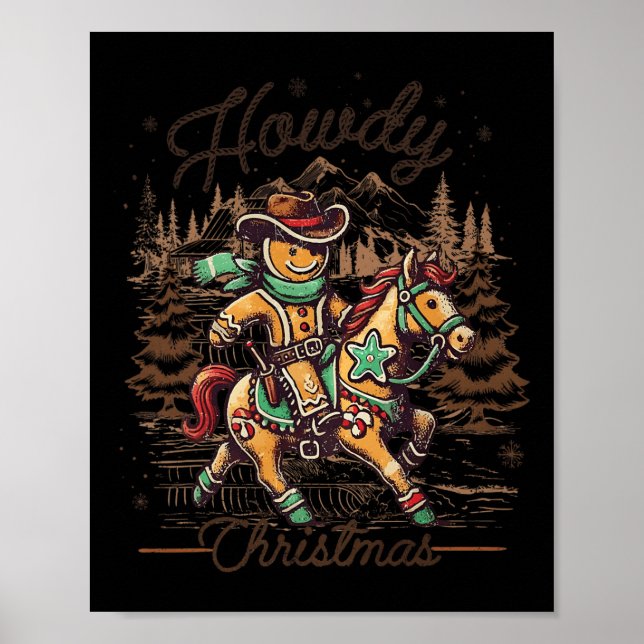 Howdy-Pepparkaksgubben Cowboy Ride Horse Poster (Framsidan)