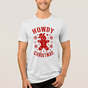 Howdy-Pepparkaksgubben Retro Typography jul T Shirt