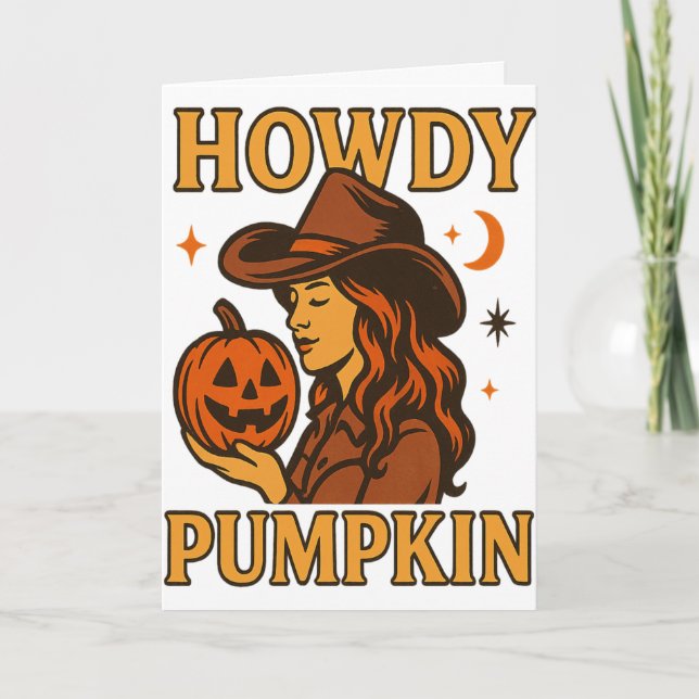Howdy Pumpkin’ Foletingkort Kort (Framsida)