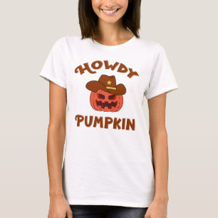 Howdy Pumpkin Halloween T Shirt