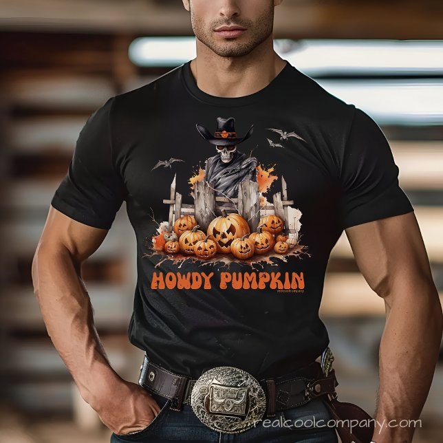 Howdy Pumpkin Spooky CowboyWestern Tee (Skapare uppladdad)