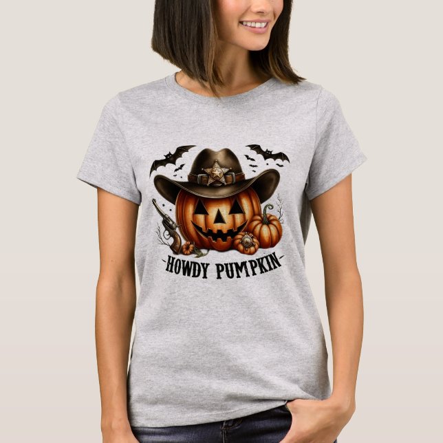 Howdy Pumpkin T Shirt (Framsida)