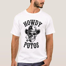 Howdy Putos Design för manar Mörk Cowboy Skull