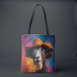 Howdy Rambo the Ram With a Side of Sass  Tygkasse<br><div class="desc">Howdy with a Side of Sass—Your New Favorite Tote Is Here! Say hello to the G.O.A.T. of bags—literally! This charming tote features a calm and collected cowboy goat, complete with a pastel bandana and a jaunty hat, all set against a dreamy watercolor sunset. It's quirky, artsy, and irresistibly fun. Perfect...</div>