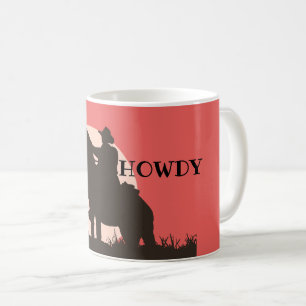 Howdy Ranch Cowboy Horse Western Coffee Mugg