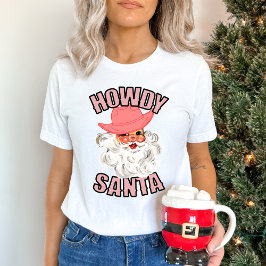 Howdy Santa Helgdag jul T Shirt