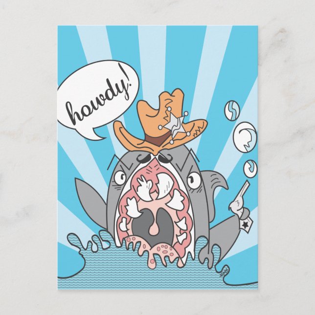 Howdy Shark-vykort Vykort (Framsida)