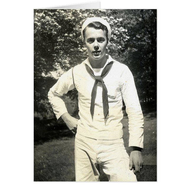 Howdy sjöman hälsningskort (Framsidan)