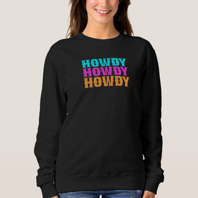 Howdy Space Cowgirl T Shirt (Framsida)