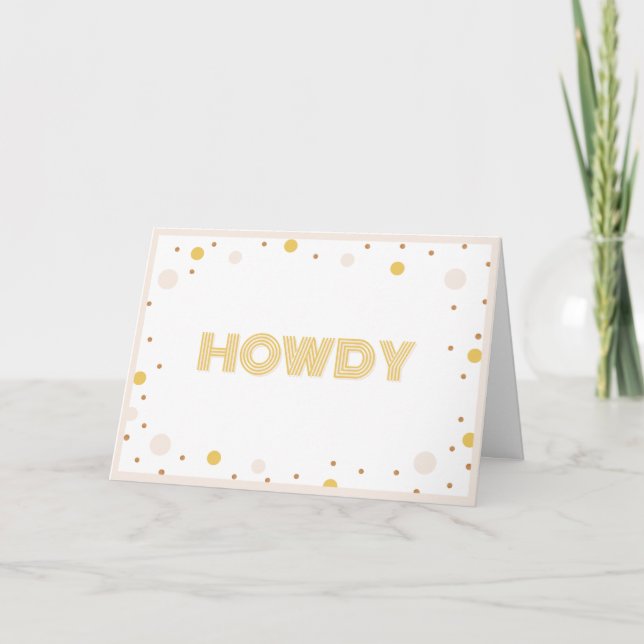 Howdy Texas Realtor Card för hemårsdag Kort (Framsida)