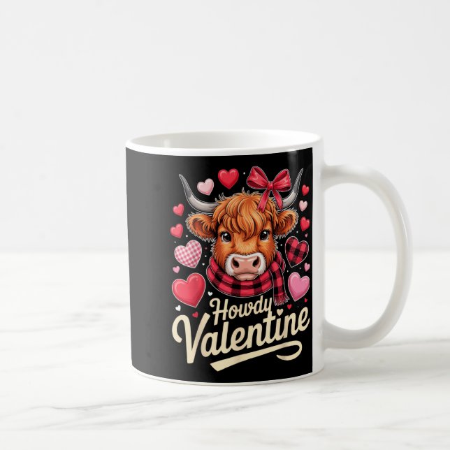 Howdy Valentine Cow Love Outfit For Couples And Af Kaffemugg (Höger)