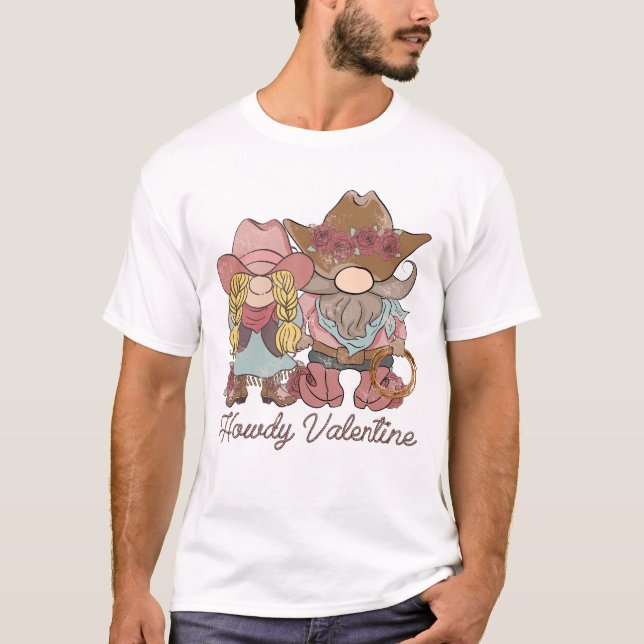 Howdy Valentine Land Gnomes T Shirt (Framsida)