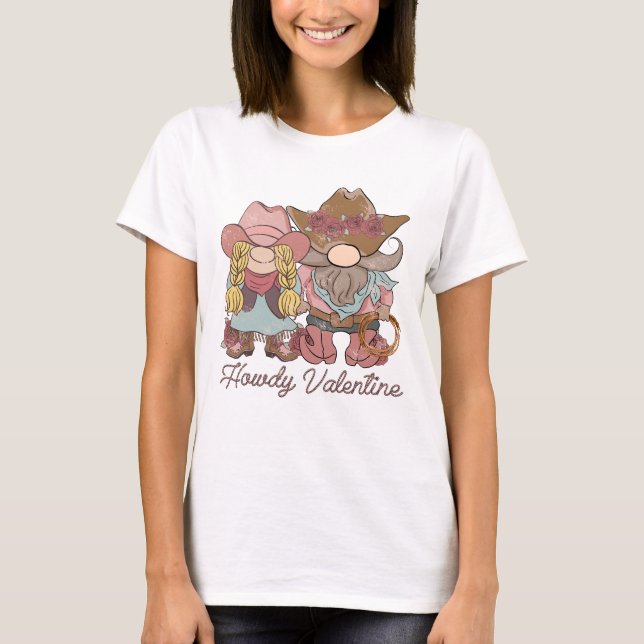 Howdy Valentine Land Gnomes T Shirt (Framsida)