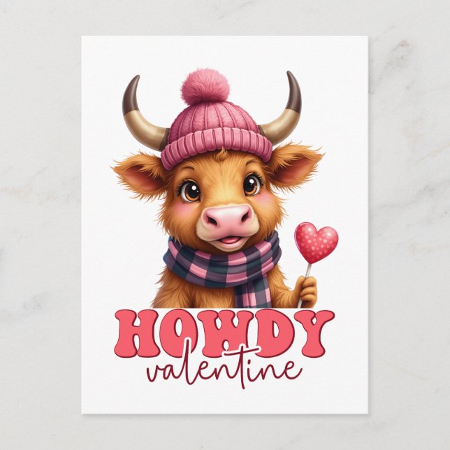 Howdy Valentine Vykort (Framsida)