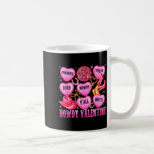 Howdy Valentine Western Cowgirl Hearts Candy Women Kaffemugg (Höger)