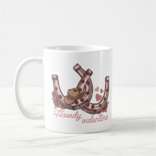 Howdy Valentine Western Horseshoes Kaffemugg