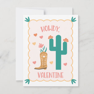 "Howdy Valentine" Westernt kort för alla hjärtans