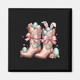 Howdy Western Påskhare Coquette CowboyBoots E Magnet
