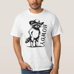 Howdy, Western Raccoon T Shirt