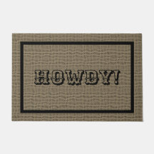 Howdy Western Rustic Welcome Mat | Stora dörrar